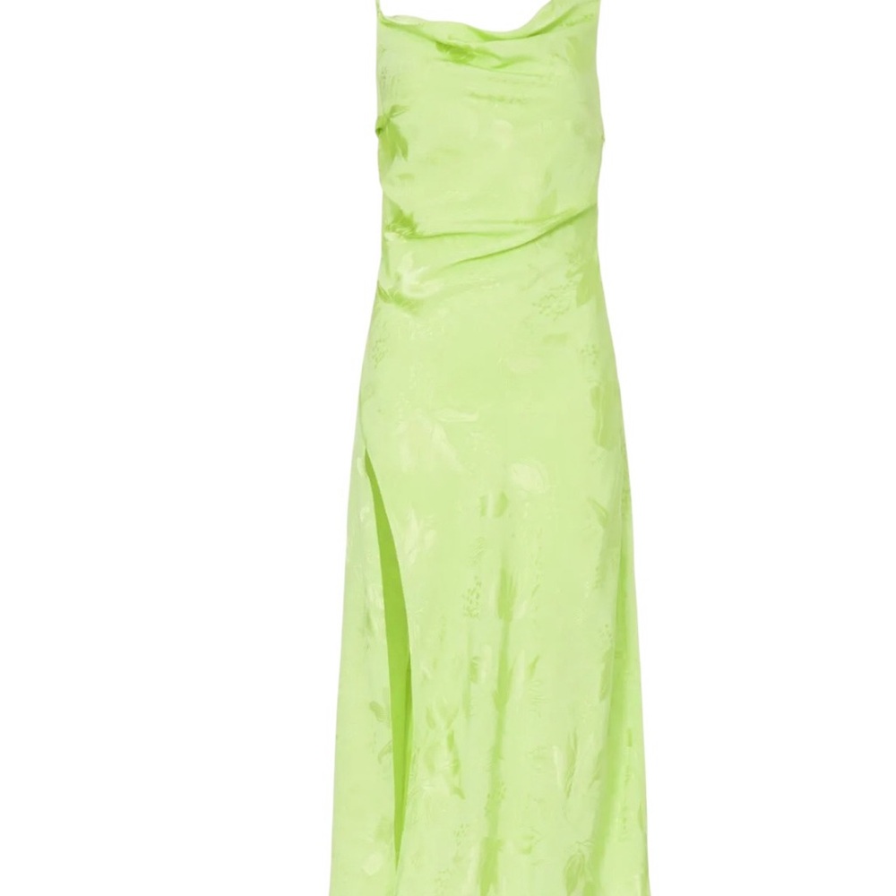 For Love & Lemons- Ilana Midi Dress Light Green Sleeveless Dress Size XS - Picture 5 of 12